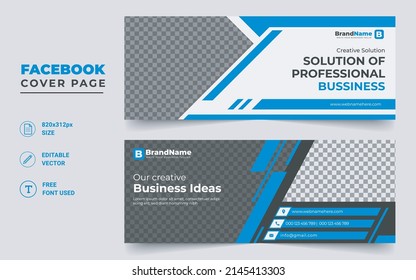 Creative and Corporate business social media design Facebook cover template web banner template