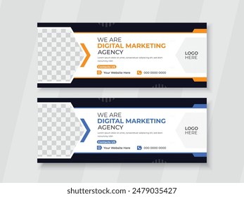 Creative Corporate business social media design Facebook cover template web banner Template.