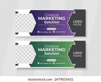 Creative Corporate business social media design Facebook cover template web banner Template.