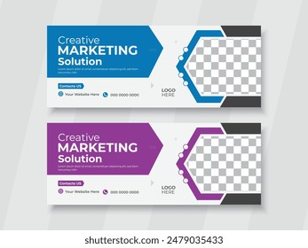 Creative Corporate business social media design Facebook cover template web banner Template.