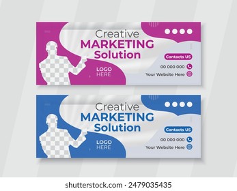 Creative Corporate business social media design Facebook cover template web banner Template.