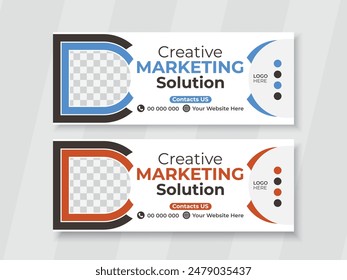 Creative Corporate business social media design Facebook cover template web banner Template.