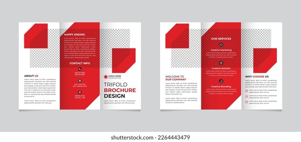 Creative corporate business trifold brochure design template