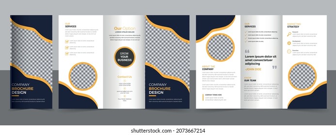 Creative Corporate Business Doppelflieger Broschüre Template Design.