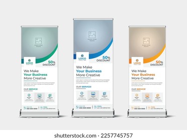 Creative corporate company roll up template design