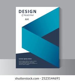 Kreative Corporate Cover Design-Vorlage mit blauer Farbe, A4-Größe Cover und Broschüre Vorlage, modernes Design für Report, Magazin, Poster, Business-Präsentation, Portfolio, Flyer,