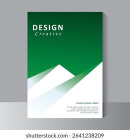 Creative corporate cover design template with green colour, A4 size cover and brochure template, modern desing for Report, Magazine, Poster, Business Presentation, Portfolio, Flyer,