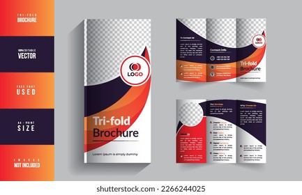 Creative Corporate Cover und Profildesign. Social Media Post und Banner Poster. Erziehungsfotografie und dreiteilige Broschürendesign. Geschäftsbroschüren Druckvorlage Vektordesign.