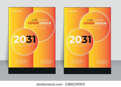 Creative corporate cover template, flyer, magazine, brochure, booklet, editable vector, print ready