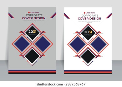 Plantilla creativa de portada corporativa, volante, revista, folleto, folleto, vector editable, listo para imprimir
