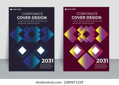 Creative corporate cover template, flyer, magazine, brochure, booklet, editable vector, print ready