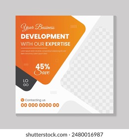 Creative Corporate and digital business marketing promotion post design or social media banner minimal and modern