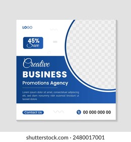 Creative Corporate and digital business marketing promotion post design or social media banner minimal and modern