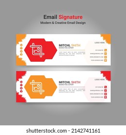 Creative corporate email signature template design.