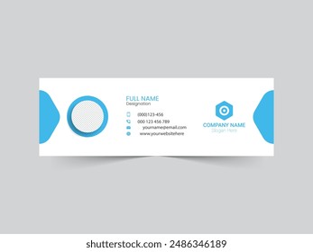 Creative Corporate email signature template and social media cover template