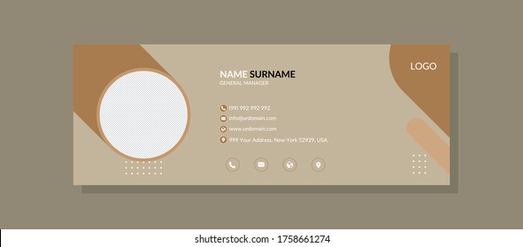 creative corporate email signature  vector for business or company