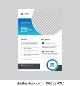 Creative Corporate flyer design gradient elements