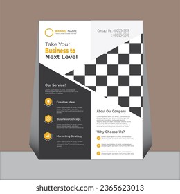 creative Corporate flyer design set brochure cover  Leaflet Annual Report Folder, Presentation, Trendy minimalist flat geometric design. Vertical a4 format.