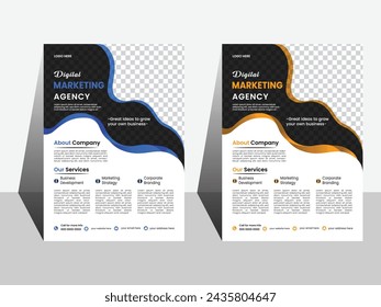 Plantilla de diseño de volante corporativo creativo para agencia de marketing