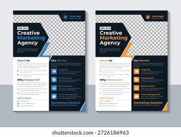 Plantilla Corporativa creativa del diseño del volante, comercialización, informe anual, disposición, ilustrador del Vector