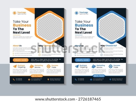 Creative Corporate Flyer Design Template, Marketing, Annual Report, layout, Vector illustrator