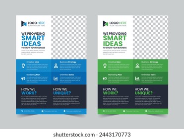 Creative Corporate Flyer Template | A4 | Print Ready (All the text colors, image, fonts are user-friendly and very easy customize with vector software.)