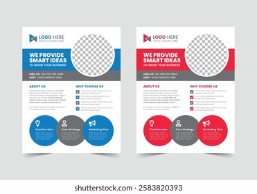 Creative Corporate Flyer Template | us letter | Print Ready (All the text colors, image, fonts are user-friendly and very easy customize with vector software.)