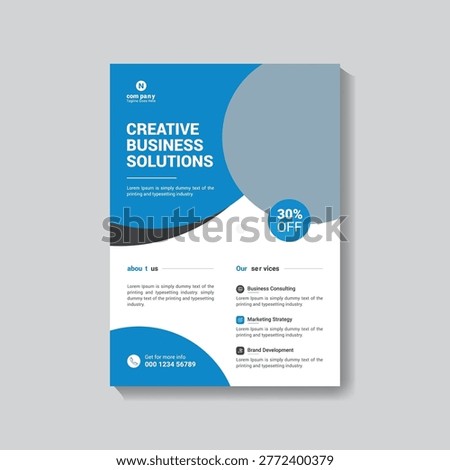 Creative corporate flyer vector template design with good looking