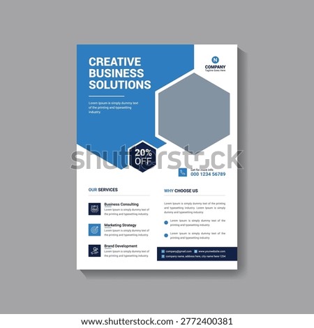 Creative corporate flyer vector template design with good looking