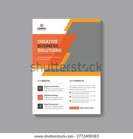 Creative corporate flyer vector template design with good looking
