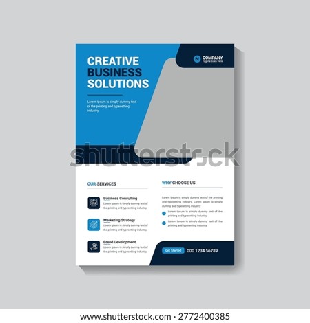 Creative corporate flyer vector template design with good looking