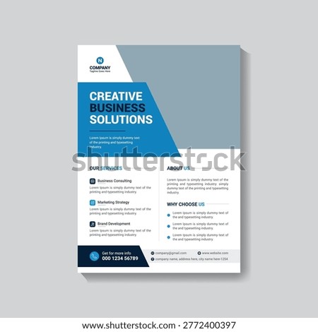 Creative corporate flyer vector template design with good looking