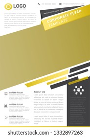 Creative corporate of the gold flyer template. Vector illustration.