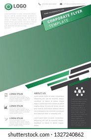 Creative corporate of the green flyer template. Vector illustration.