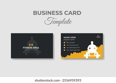 Creative corporate gym business card design