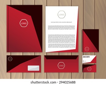 Creative corporate identity. Documentation for business. Vector stationery design template.