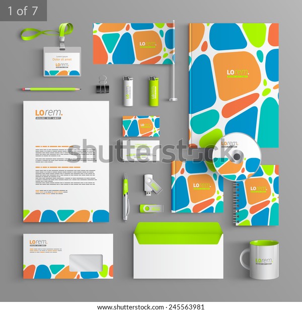 Creative Corporate Identity Template Design Mit Stock Vektorgrafik Lizenzfrei