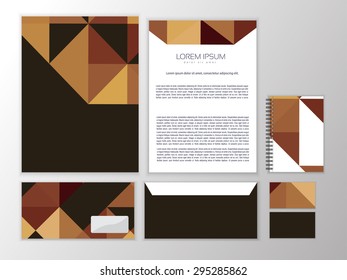 Creative corporate identity. Trendy stationery business concept. Vector illustration.