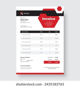 Creative Corporate Invoice Design Briefpapier Vorlage Vektor