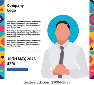 Creative corporate layout modern fun colorful layout templet