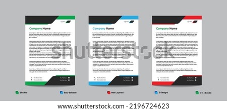 Creative Corporate Letter Head Design 3 in 1 Bundle
