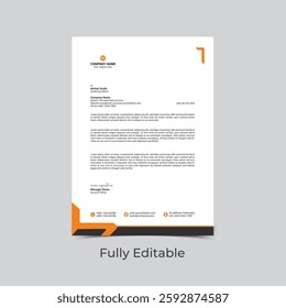 Creative corporate letterhead design template