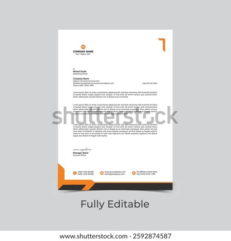 Creative corporate letterhead design template
