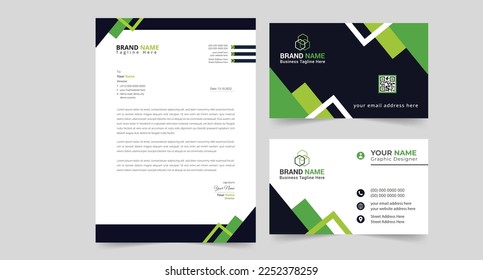 creative corporate letterhead  modern business card vector template design	
