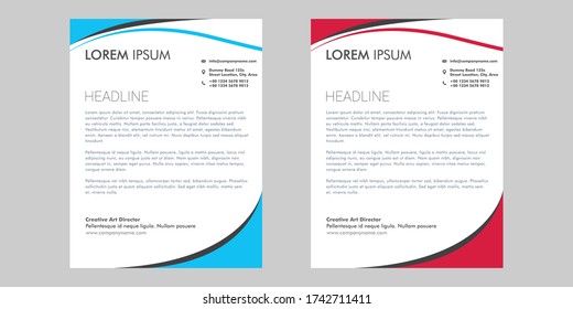 Plantilla de membrete corporativa creativa con formas abstractas EPS vectoras libres
