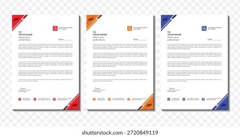 Creative Corporate Letterhead Template Clean Design
