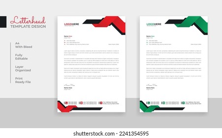 Creative corporate letterhead template design
