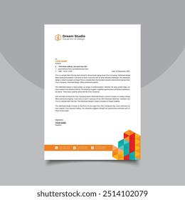 creative corporate letterhead template design