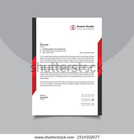 creative corporate letterhead template design