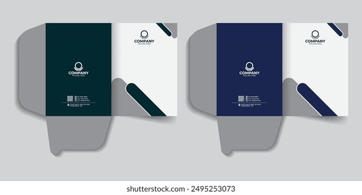 Creative Corporate Luxury Professional presentation document folder and report cover template, Creative file folder design for your business. Unique real estate file cases presentation folder design